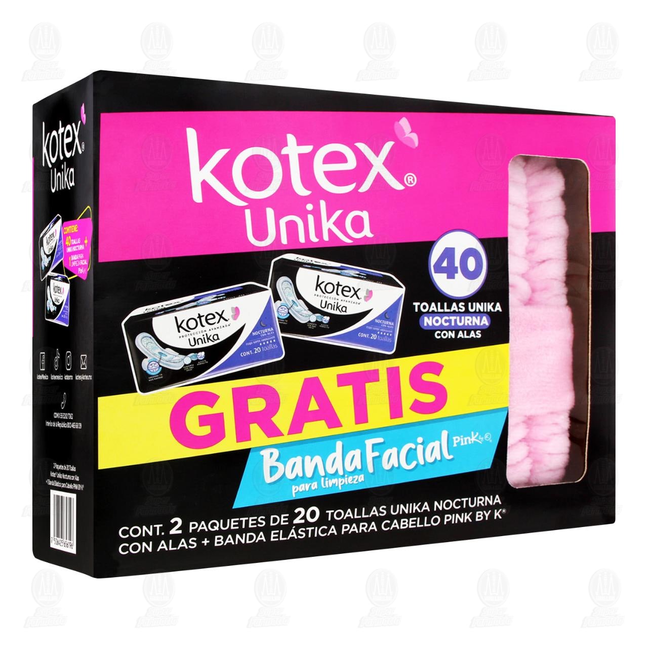 Imagen para Pack Kotex Unika Nocturna con Alas, 3 pzas.