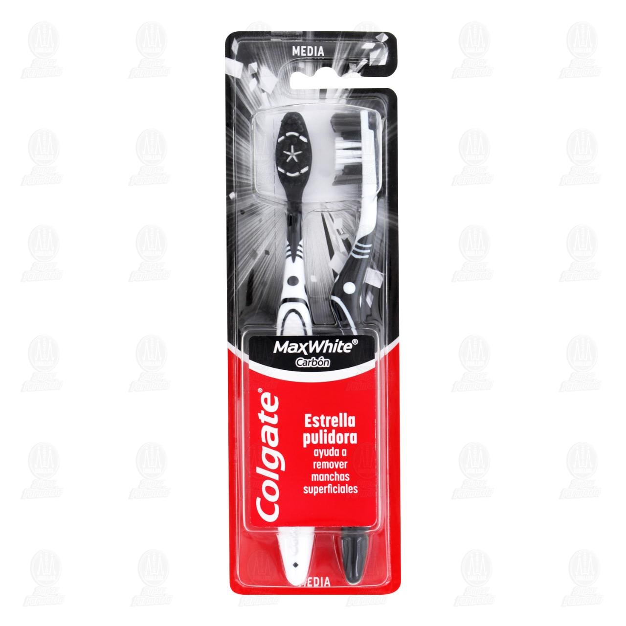 Imagen para Cepillo de Dientes Colgate MaxWhite Carbón Estrella Pulidora, 2 pzas.