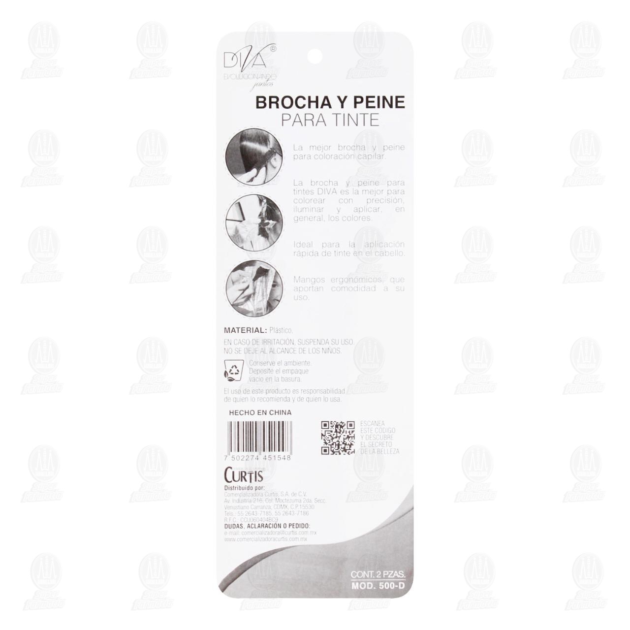 Brocha y Peine Diva para Tinte, 2 pzas. image number 1