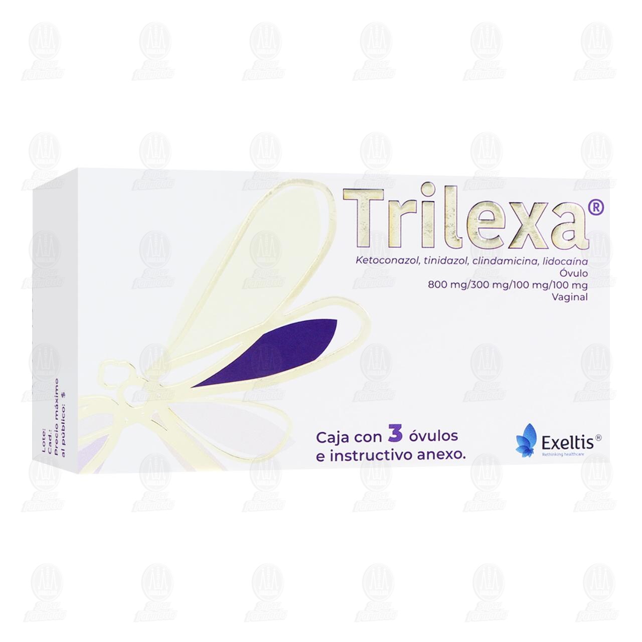 Trilexa 800mg/300mg/100mg/100mg, 3 &Oacute;vulos. image number 0