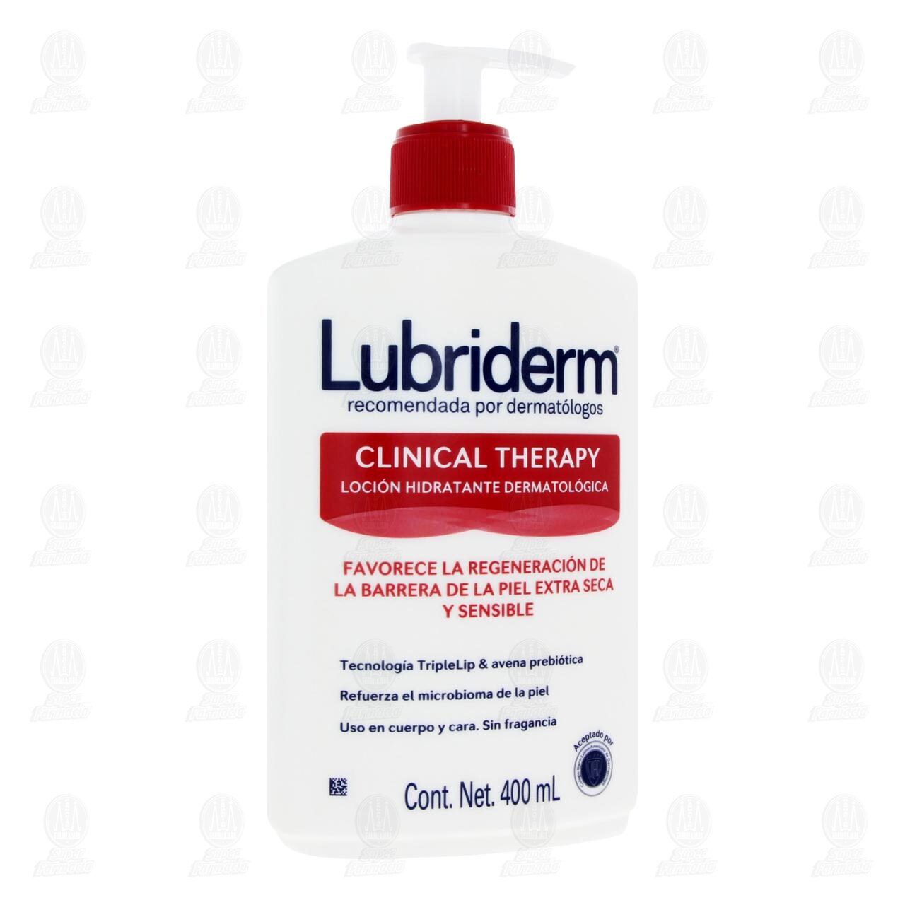 Loci&oacute;n Hidratante Lubriderm Clinical Therapy Cuerpo y Cara, 400 ml. image number 0