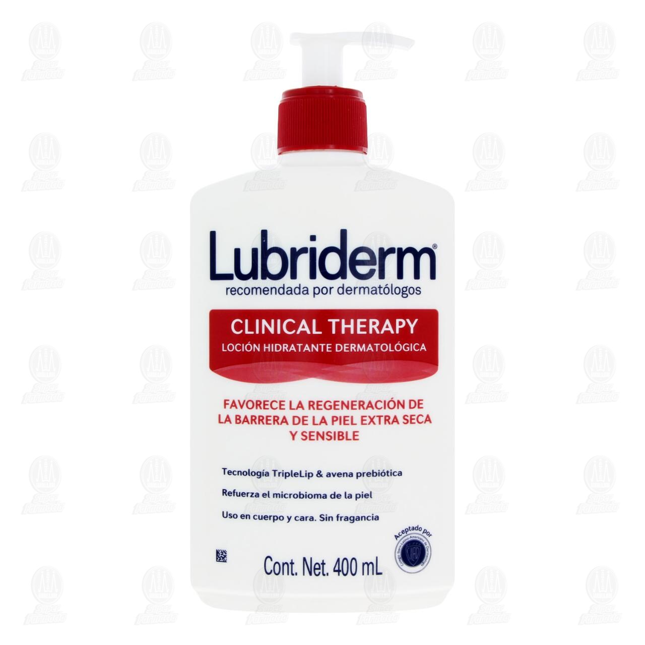 Loci&oacute;n Hidratante Lubriderm Clinical Therapy Cuerpo y Cara, 400 ml. image number 1