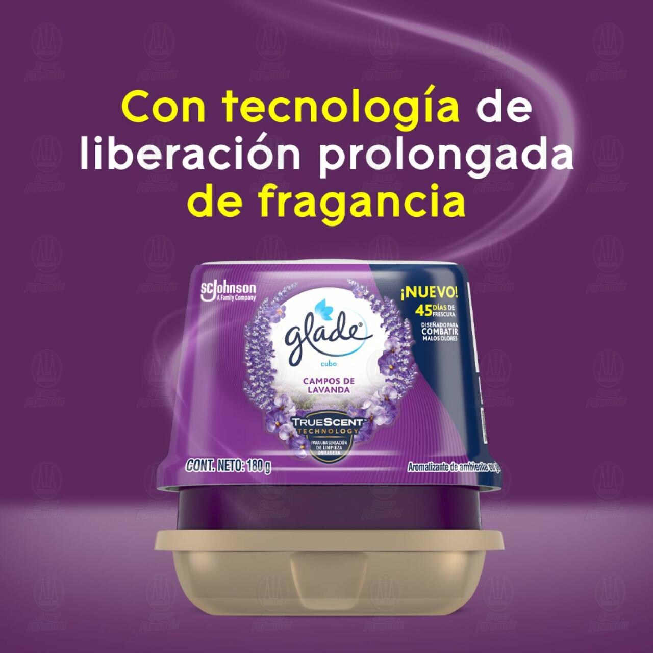 Aromatizante Glade Cubo en Gel Campos de Lavanda, 180 gr. image number 3