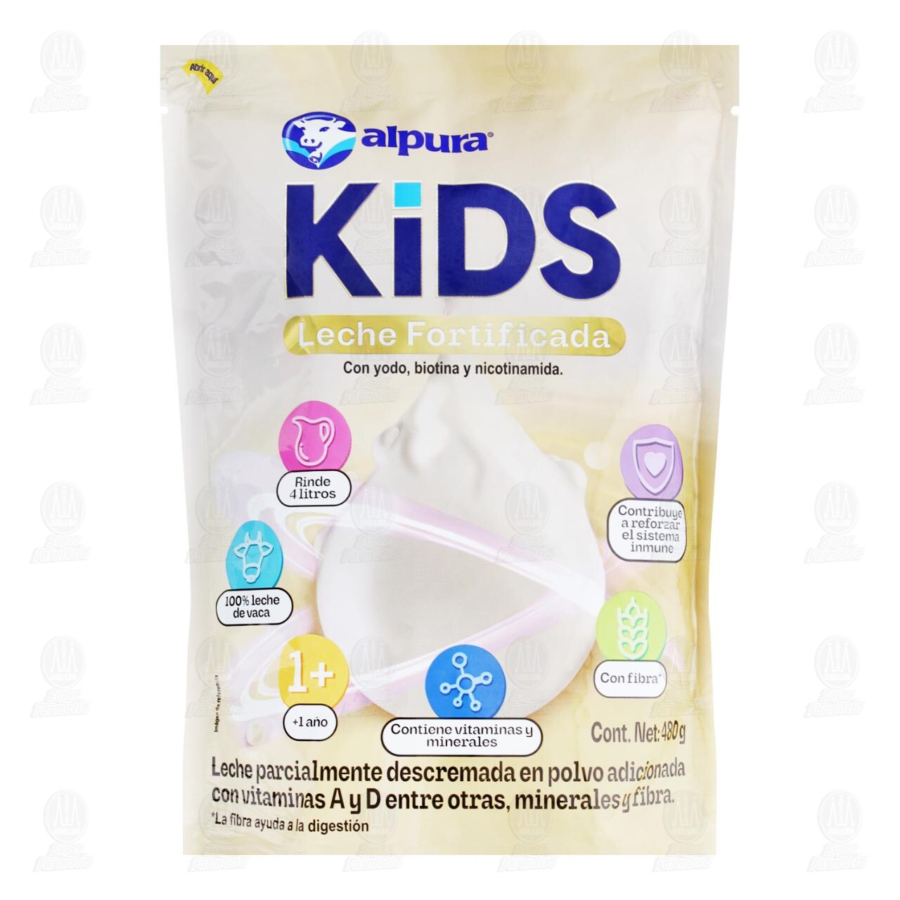 Leche en Polvo Alpura Kids Leche Fortificada, 480 gr. de ALPURA ...