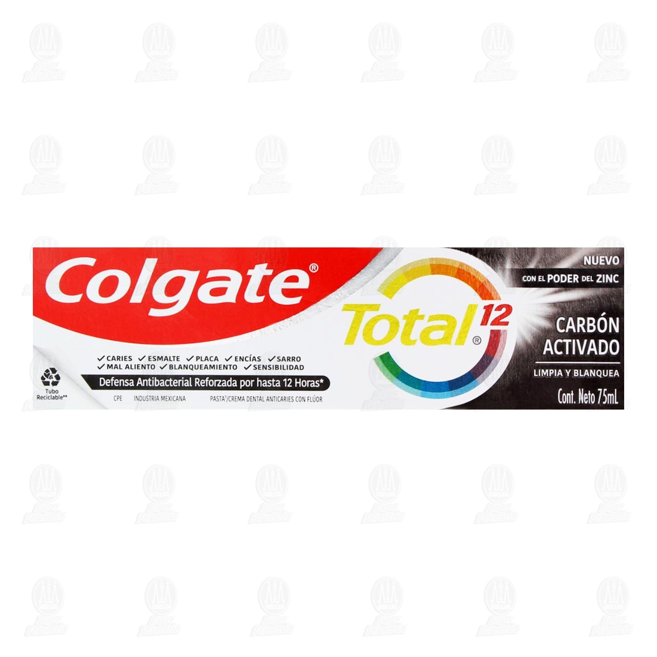 Pasta Dental Colgate Total 12 Carb&oacute;n Activado, 75 ml. image number 1