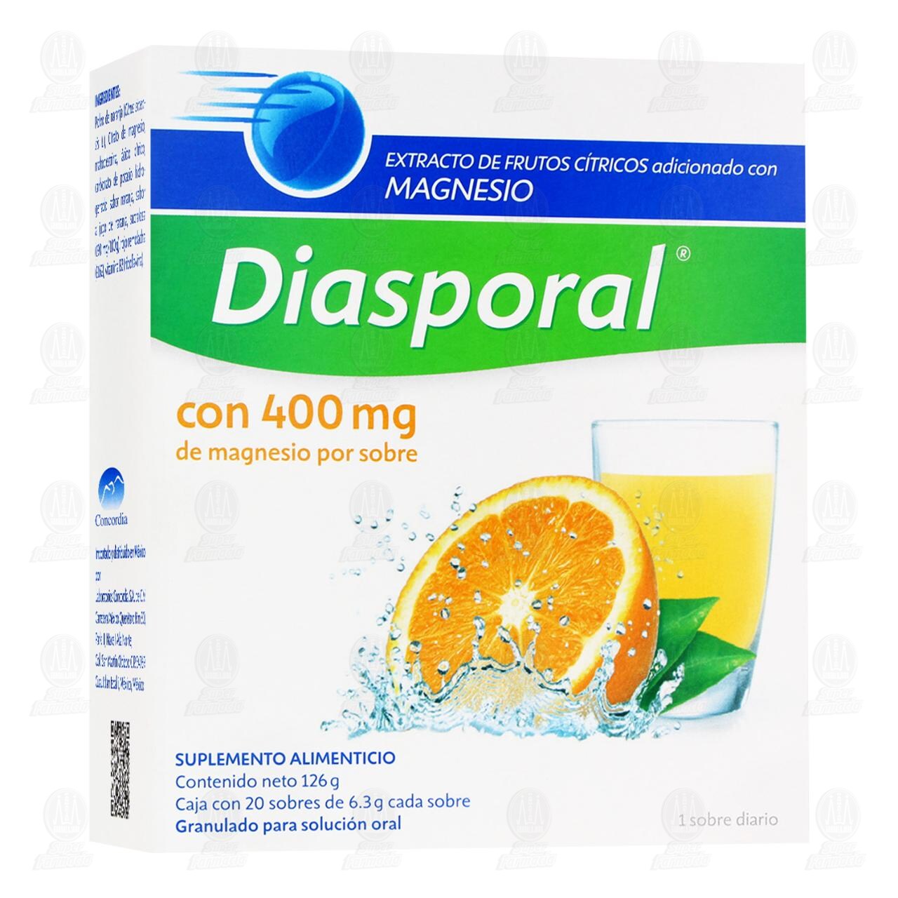 Diasporal 400 mg, 20 Sobres 6.3 gr c/u. image number 0