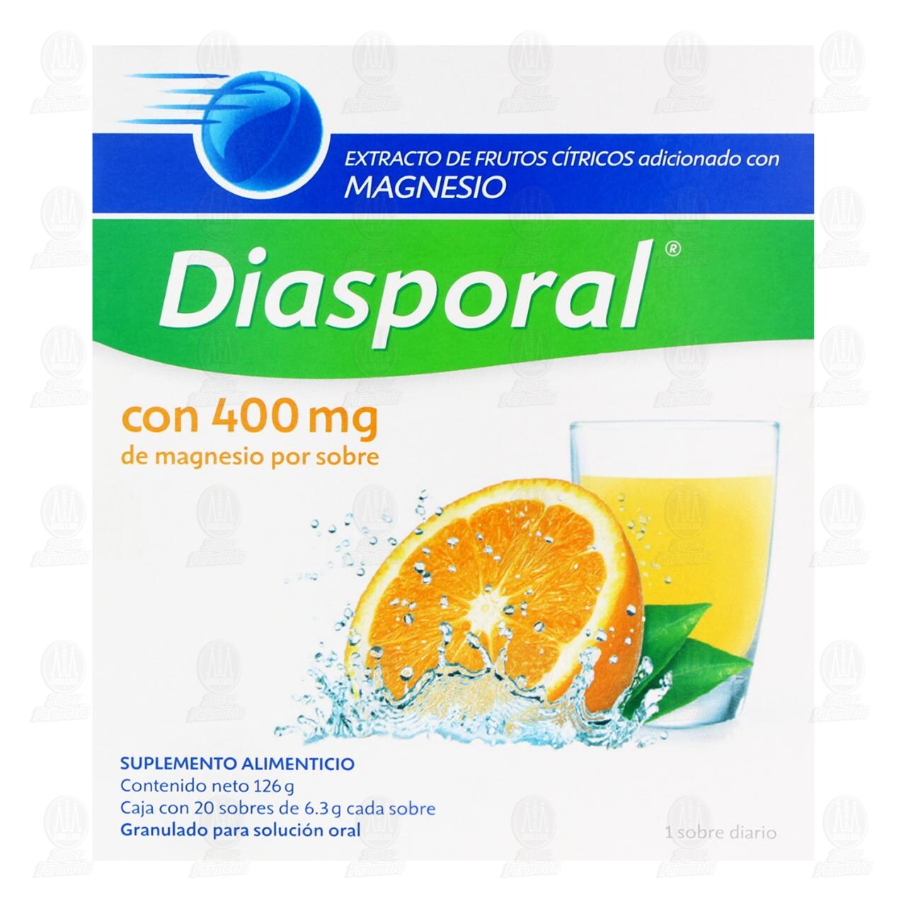 Diasporal 400 mg, 20 Sobres 6.3 gr c/u. image number 1