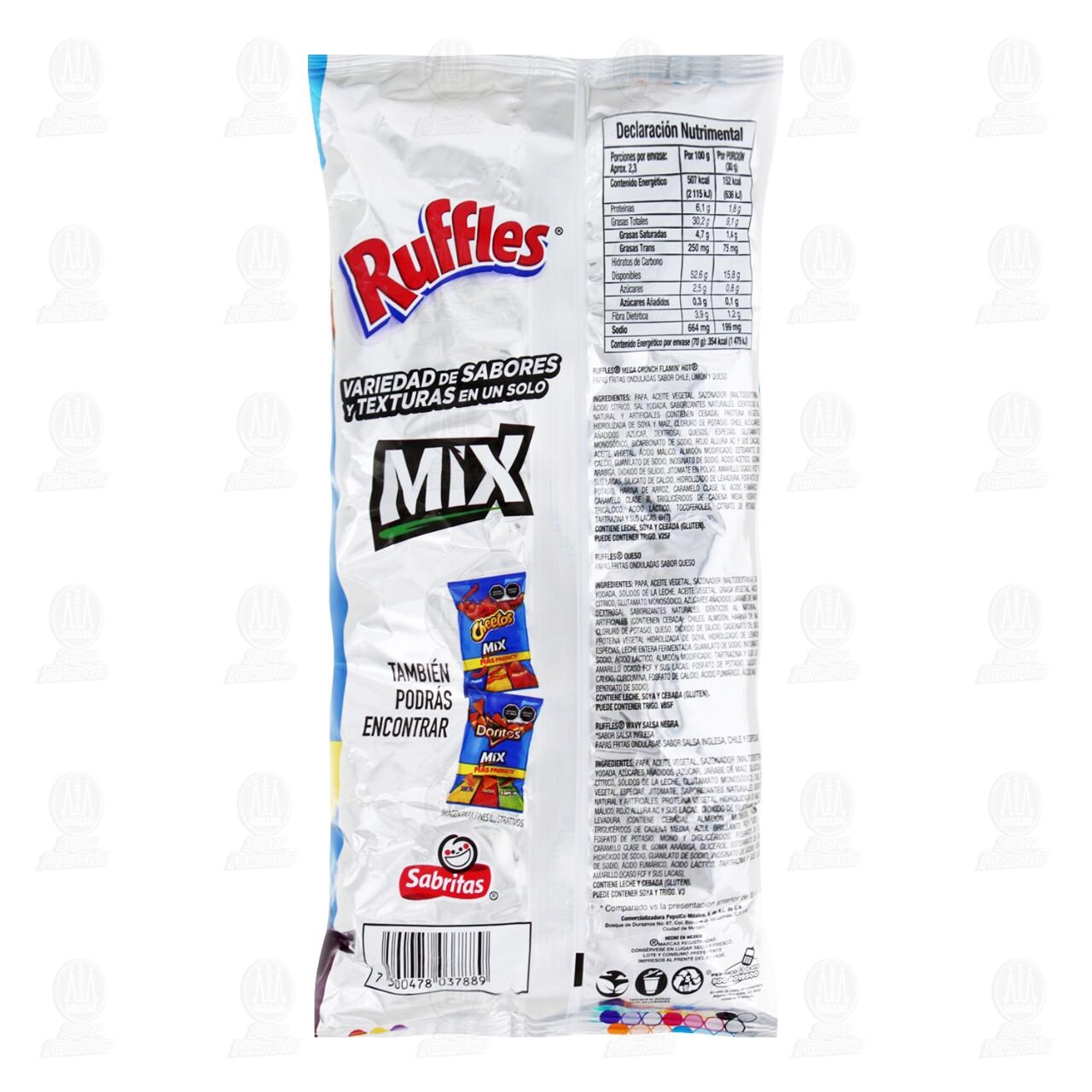 Papas Surtidas Ruffles Mix, 70 gr. image number 1