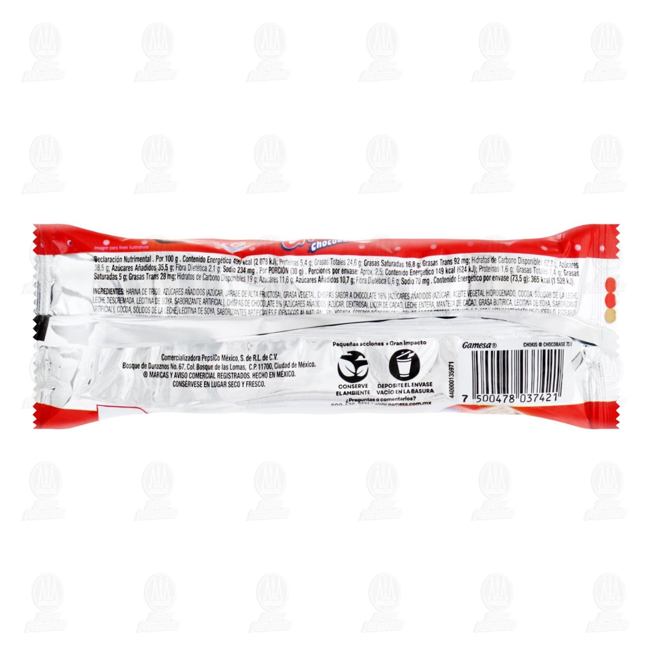 Galletas Chokis Chocobase, 73.5 gr. image number 1