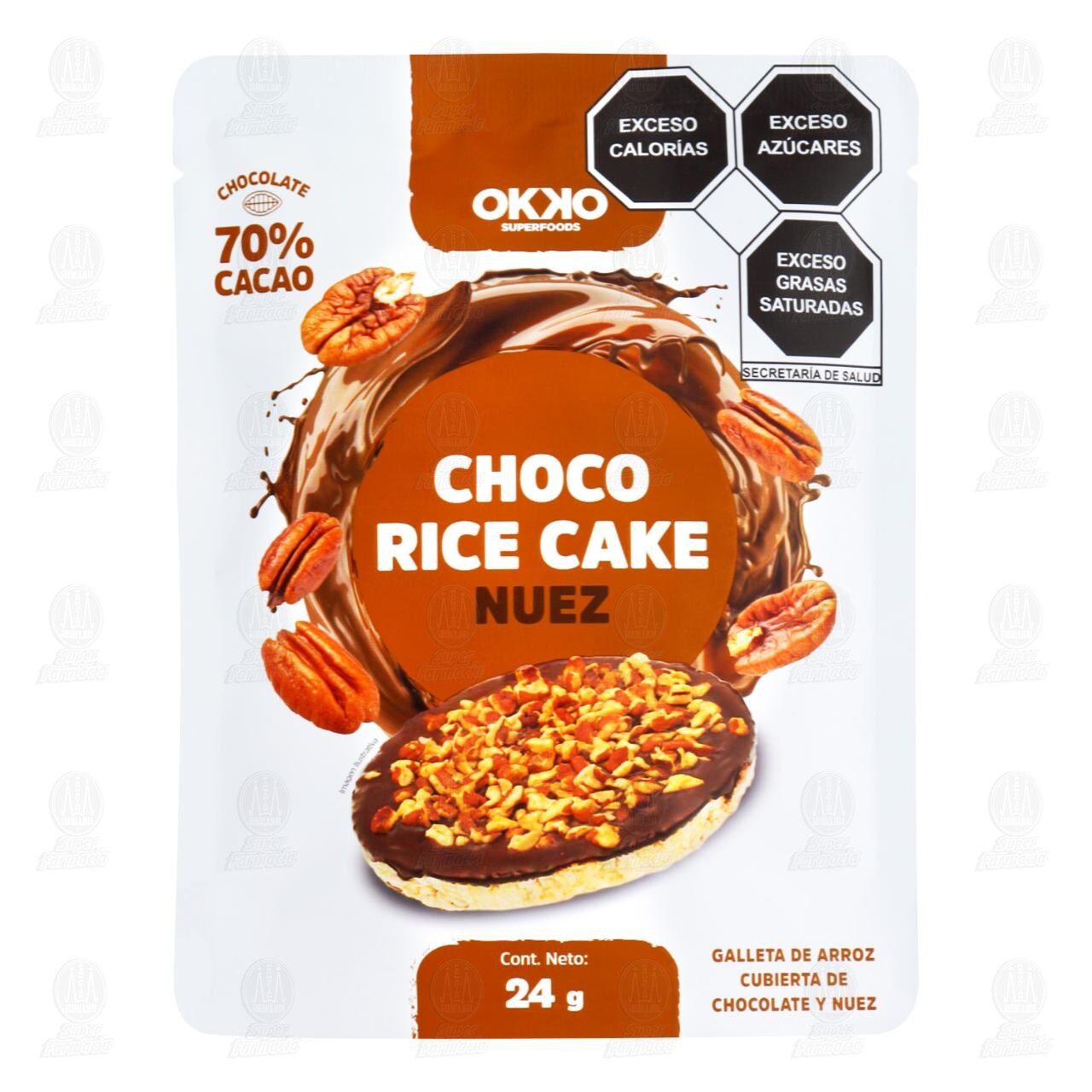Galleta de Arroz Okko Choco Rice Cakes Nuez, 24 gr. image number 0