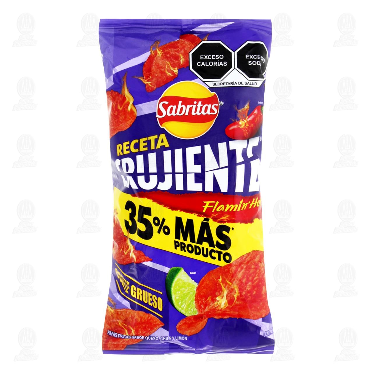 Imagen para Papas Sabritas Receta Crujiente Flamin' Hot, 57 gr.