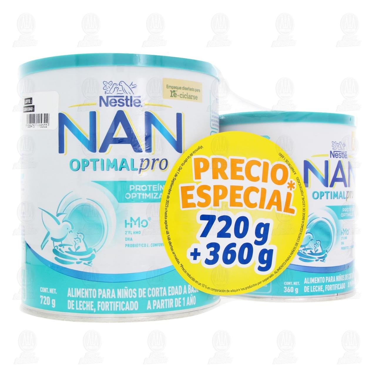 Imagen para Pack Fórmula Infantil Nan Optimal Pro, 2 pzas.