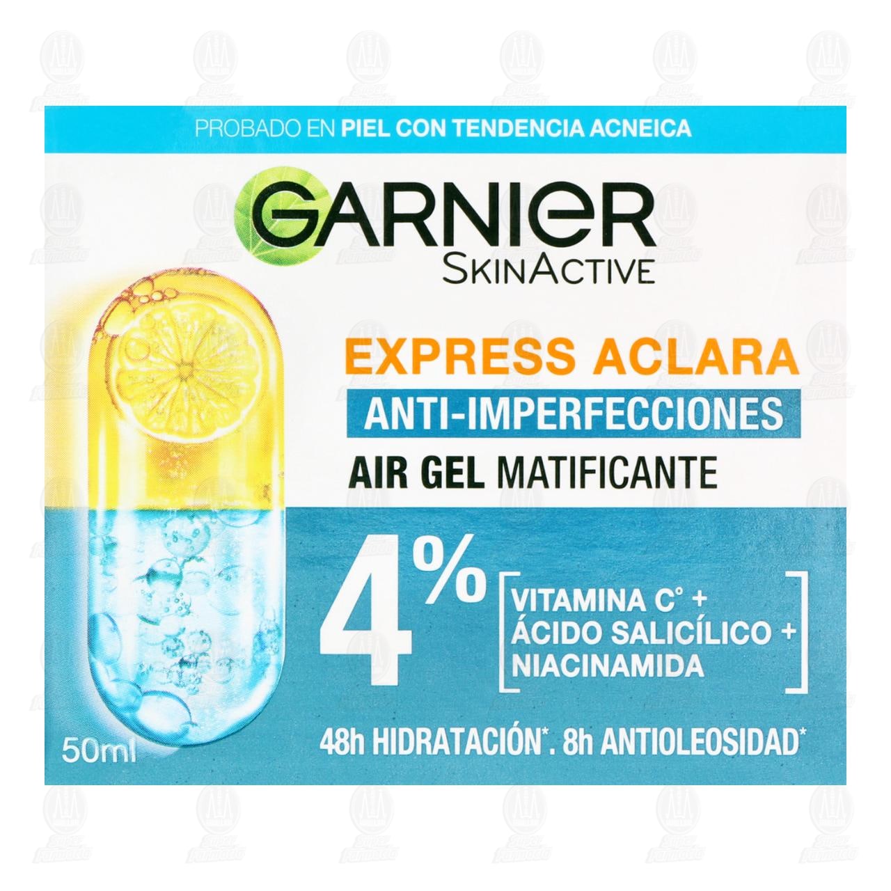 Gel Matificante Garnier Skin Active Express Aclara Anti-Imperfecciones, 50 ml. image number 1