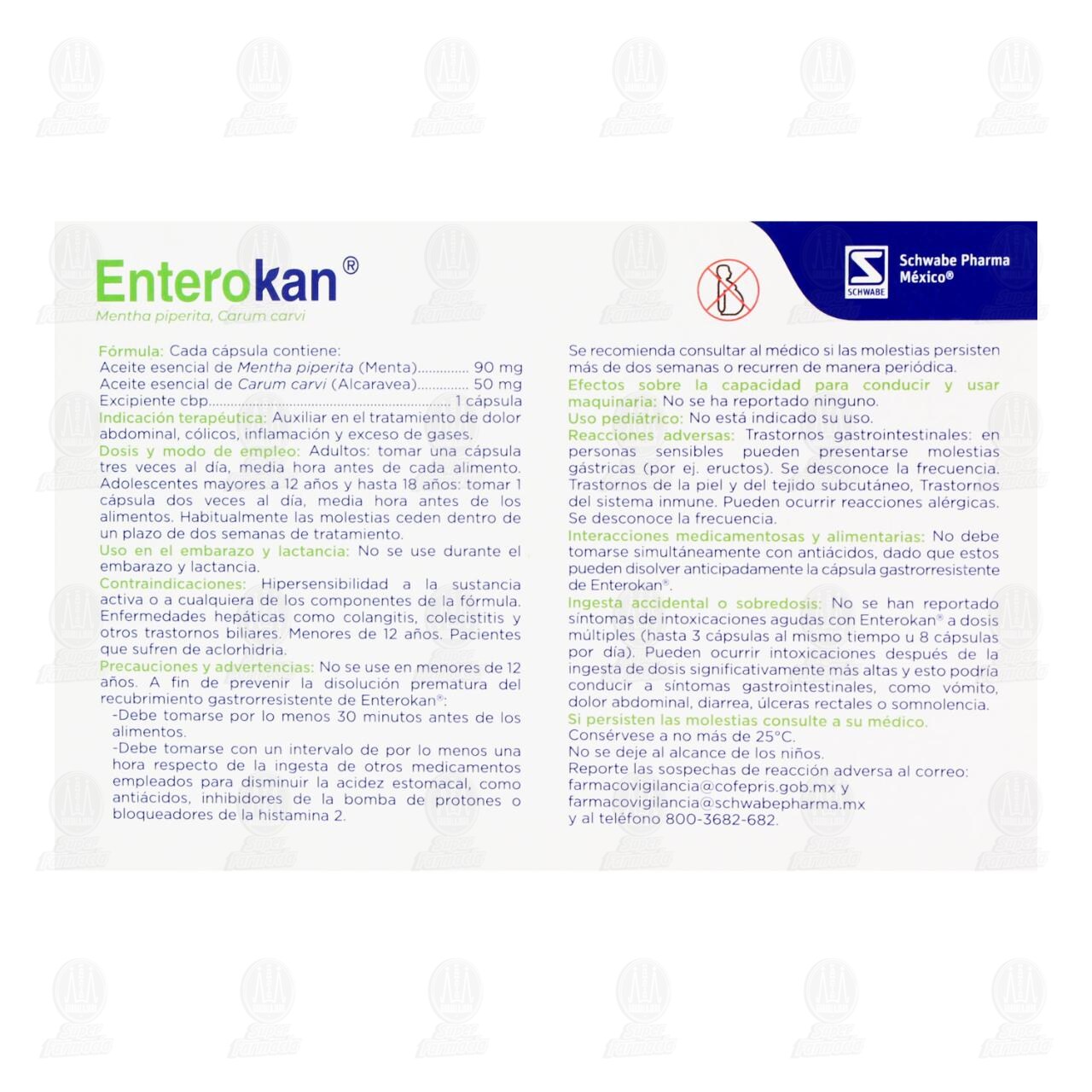Enterokan 90mg/50mg, 28 C&aacute;psulas. image number 2