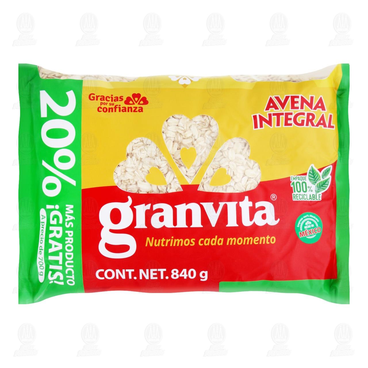 Imagen para Avena Integral Granvita, 840 gr.
