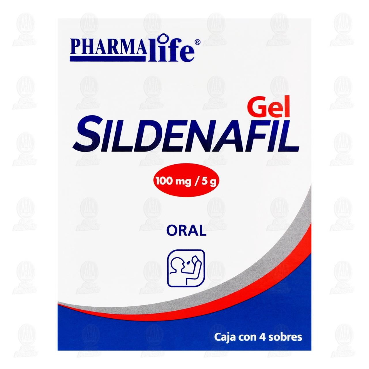 Sildenafil 100mg/5gr Gel, 4 Sobres Pharmalife. image number 1