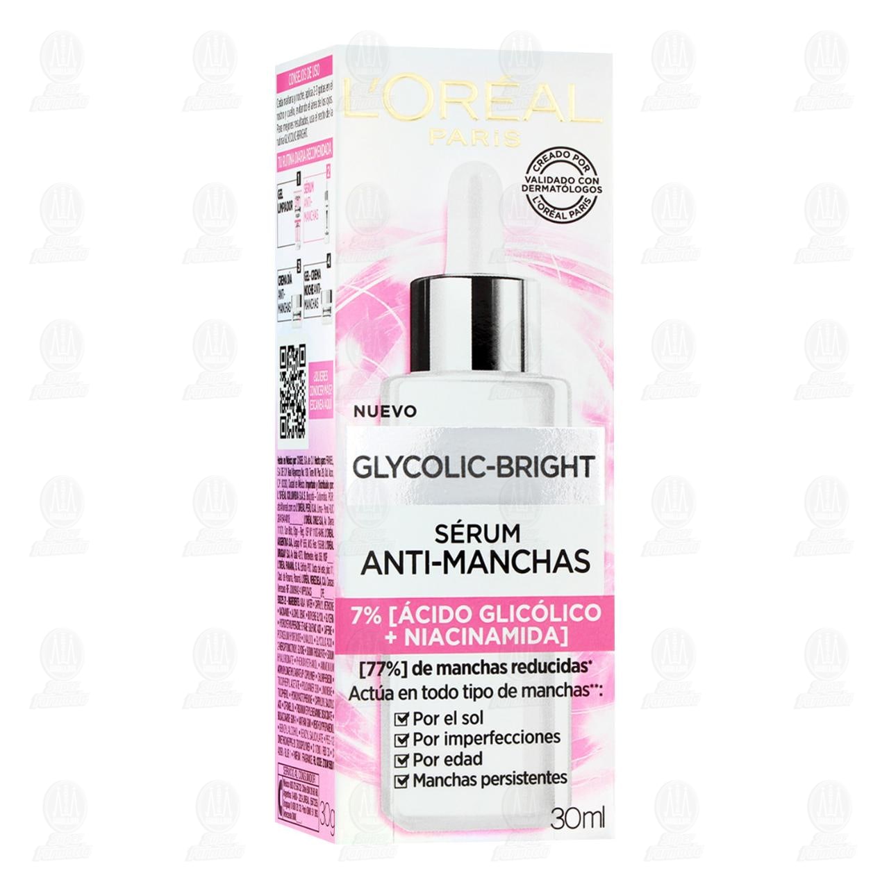 Imagen para Sérum L'Oréal Paris Glycolic-Bright Anti-Manchas, 30 ml.