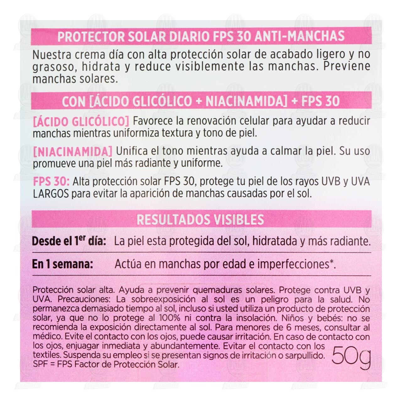 Crema Facial L'Oréal Paris Glycolic-Bright FPS 30 Anti-Manchas Uso de Día, 50 ml. image number 2