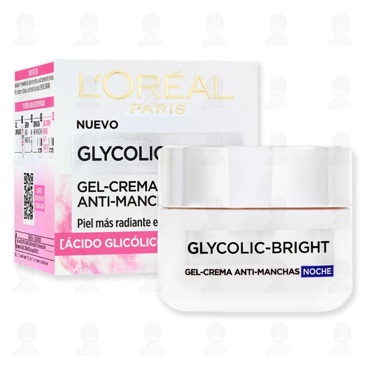 Gel-Crema L'Oréal Paris Glycolic-Bright FPS 30 Anti-Manchas Uso Noche, 50 ml. image number 3