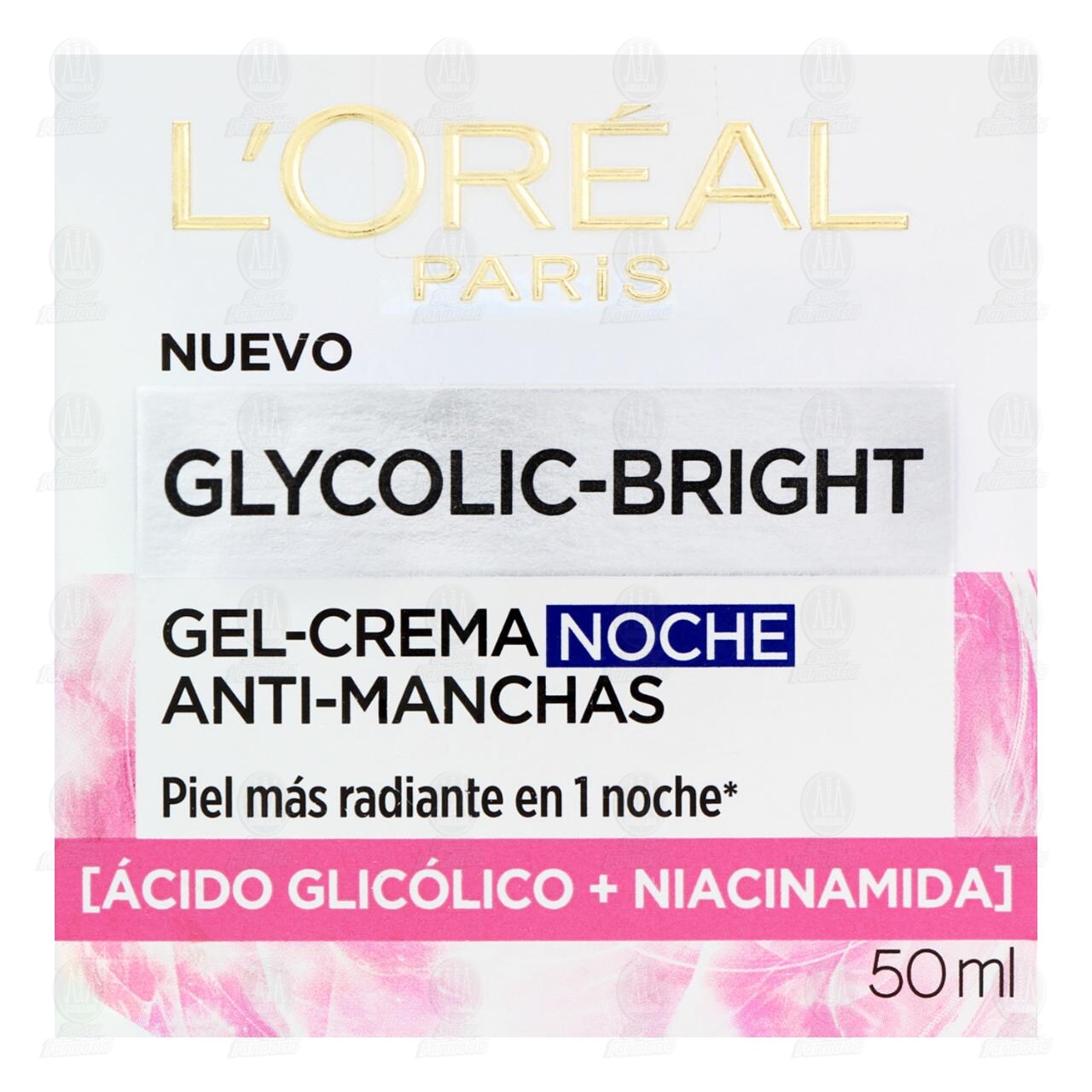Gel-Crema L'Oréal Paris Glycolic-Bright FPS 30 Anti-Manchas Uso Noche, 50 ml. image number 1