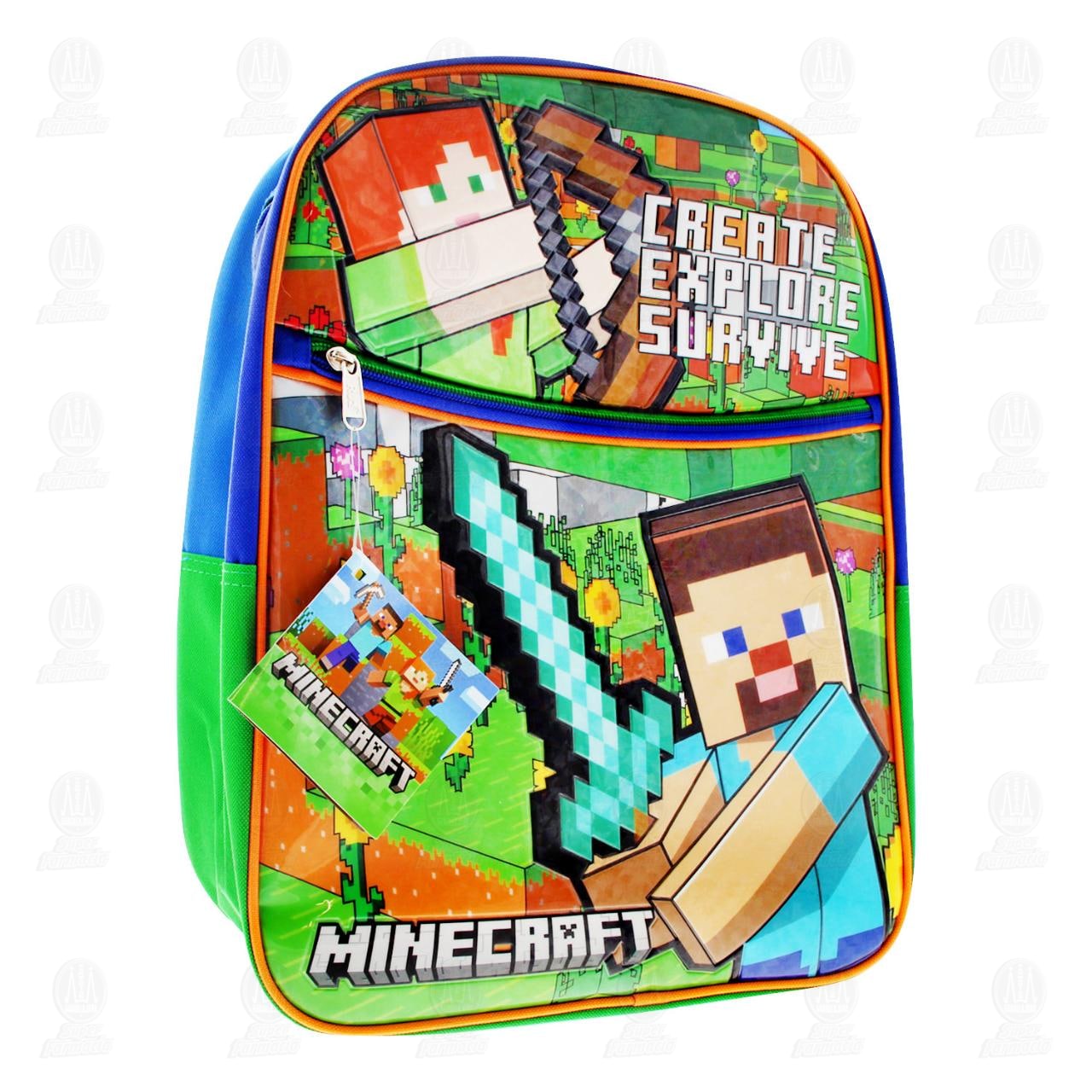 Imagen para Mochila Ruz Primaria Minecraft, 1 pz.
