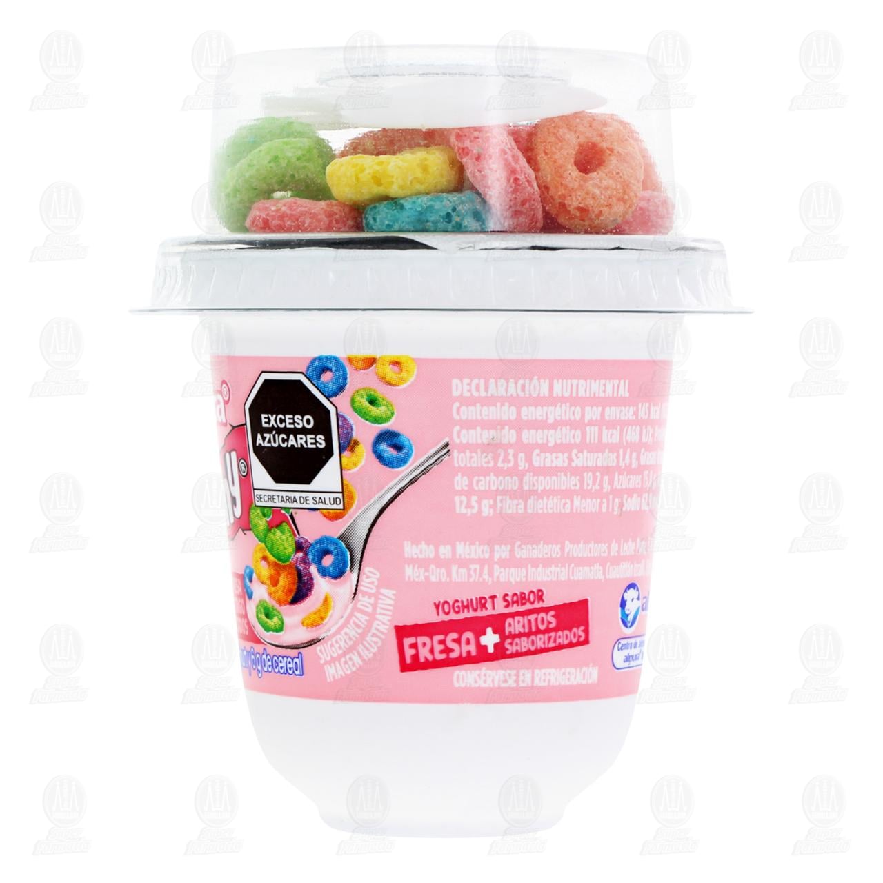 Yoghurt Alpura Crunchy Sabor Fresa más Aritos Saborizados, 125 gr. image number 2