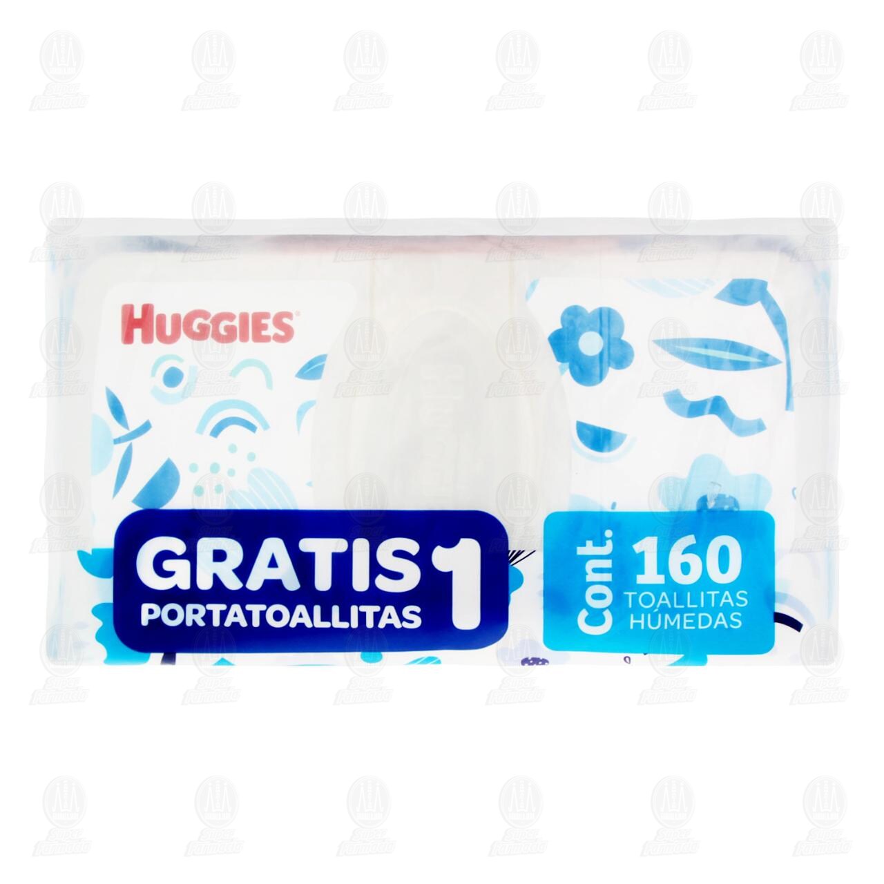 Pack Toallitas Húmedas Huggies Cuidado Puro, 160 pzas más Gratis 1 Portatoallitas. image number 1