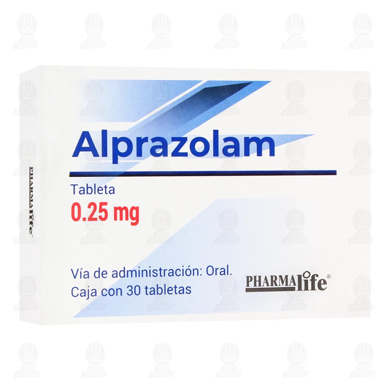 Alprazolam 0.25 mg, 30 Tabletas Pharmalife. image number 0
