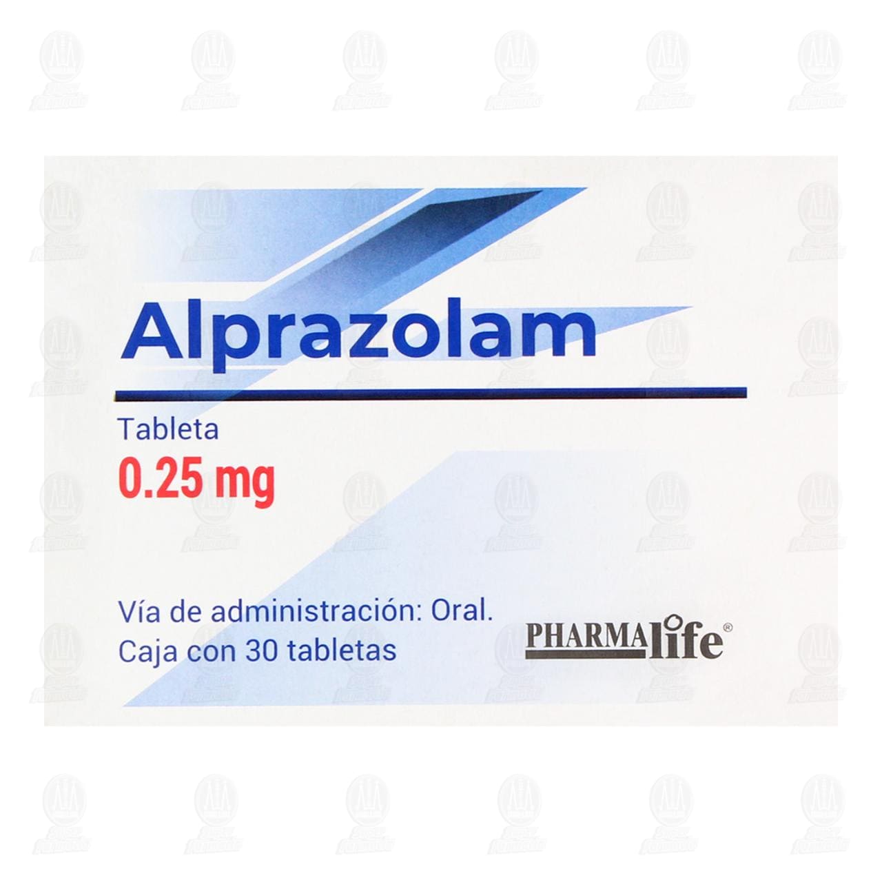 Alprazolam 0.25 mg, 30 Tabletas Pharmalife. image number 1