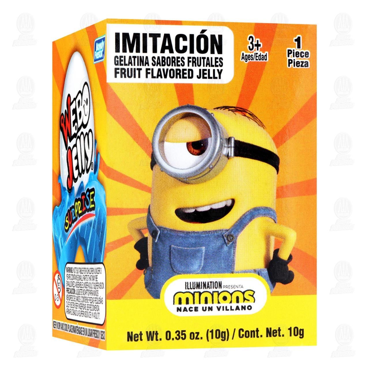 Imagen para Dulce Webo Jelly Minions con Gelatina de Sabores Frutales, 30 gr.