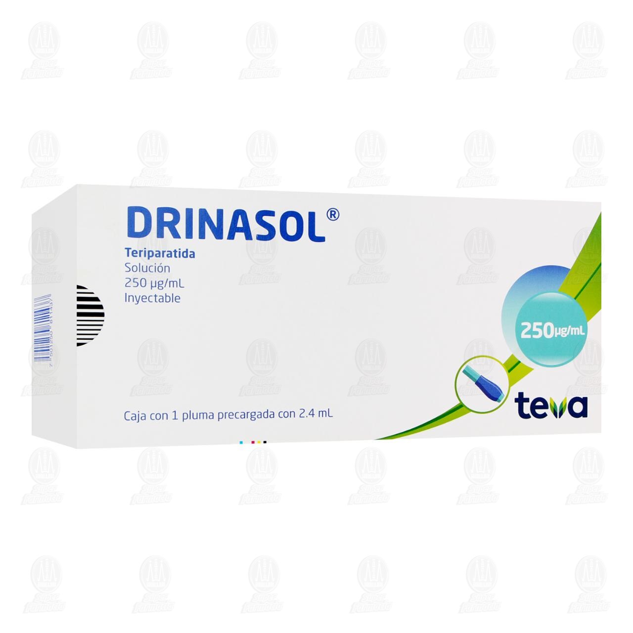 Drinasol 250mcg/ml Soluci&oacute;n Inyectable Pluma Precargada, 2.4 ml. image number 0