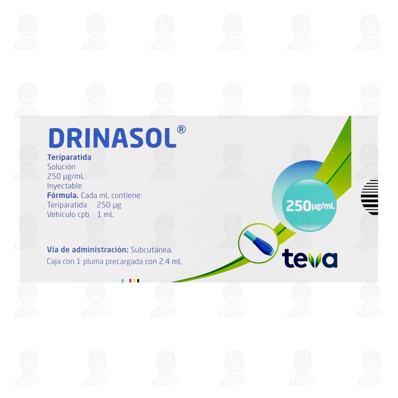 Drinasol 250mcg/ml Soluci&oacute;n Inyectable Pluma Precargada, 2.4 ml. image number 2