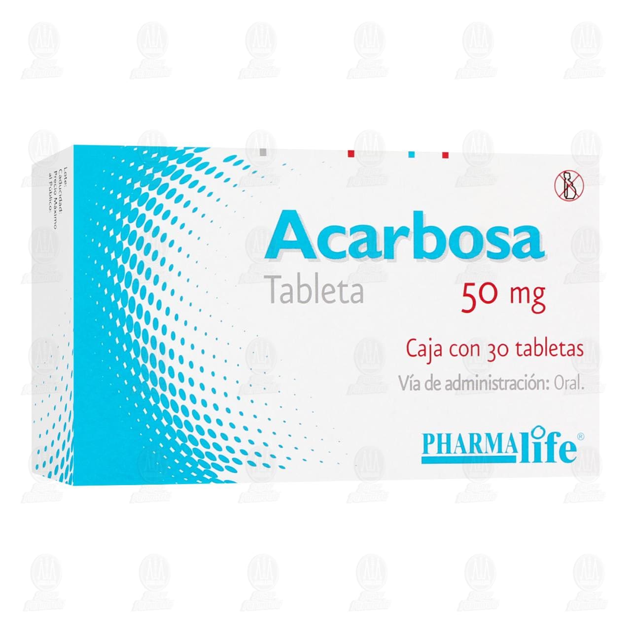 Acarbosa 50 mg, 30 Tabletas Pharmalife. image number 0