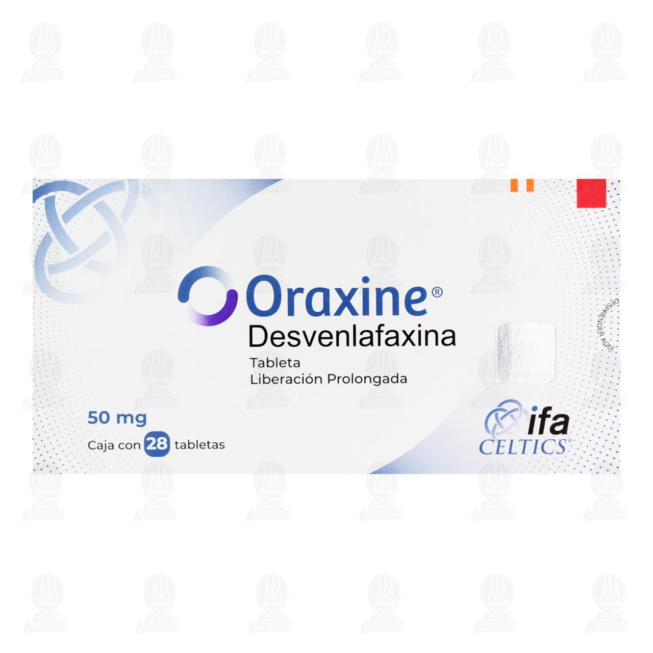 Oraxine 50 mg, 28 Tabletas. image number 1