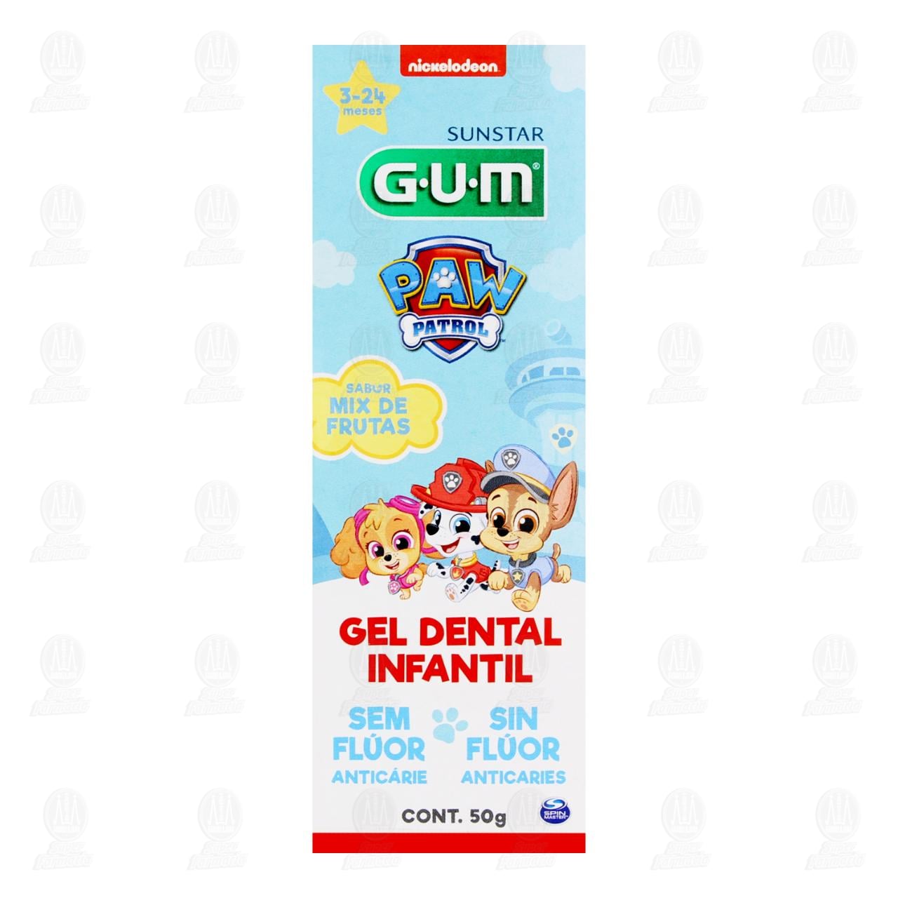 Gel Dental Gum Infantil Paw Patrol Sabor Mix de Frutas, 50 gr. image number 1