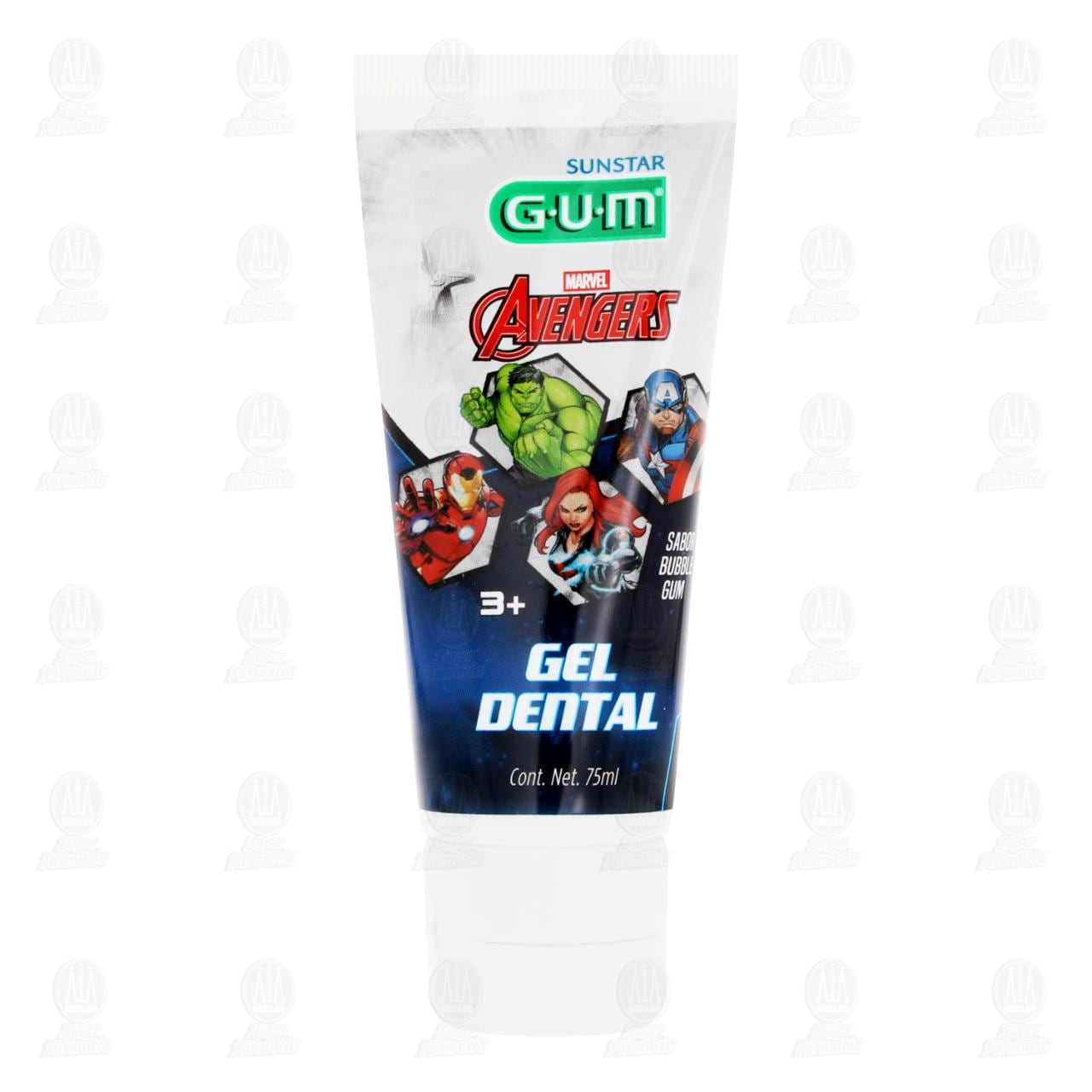 Imagen para Gel Dental Gum Infantil Avengers Sabor Bubble Gum, 75 ml.