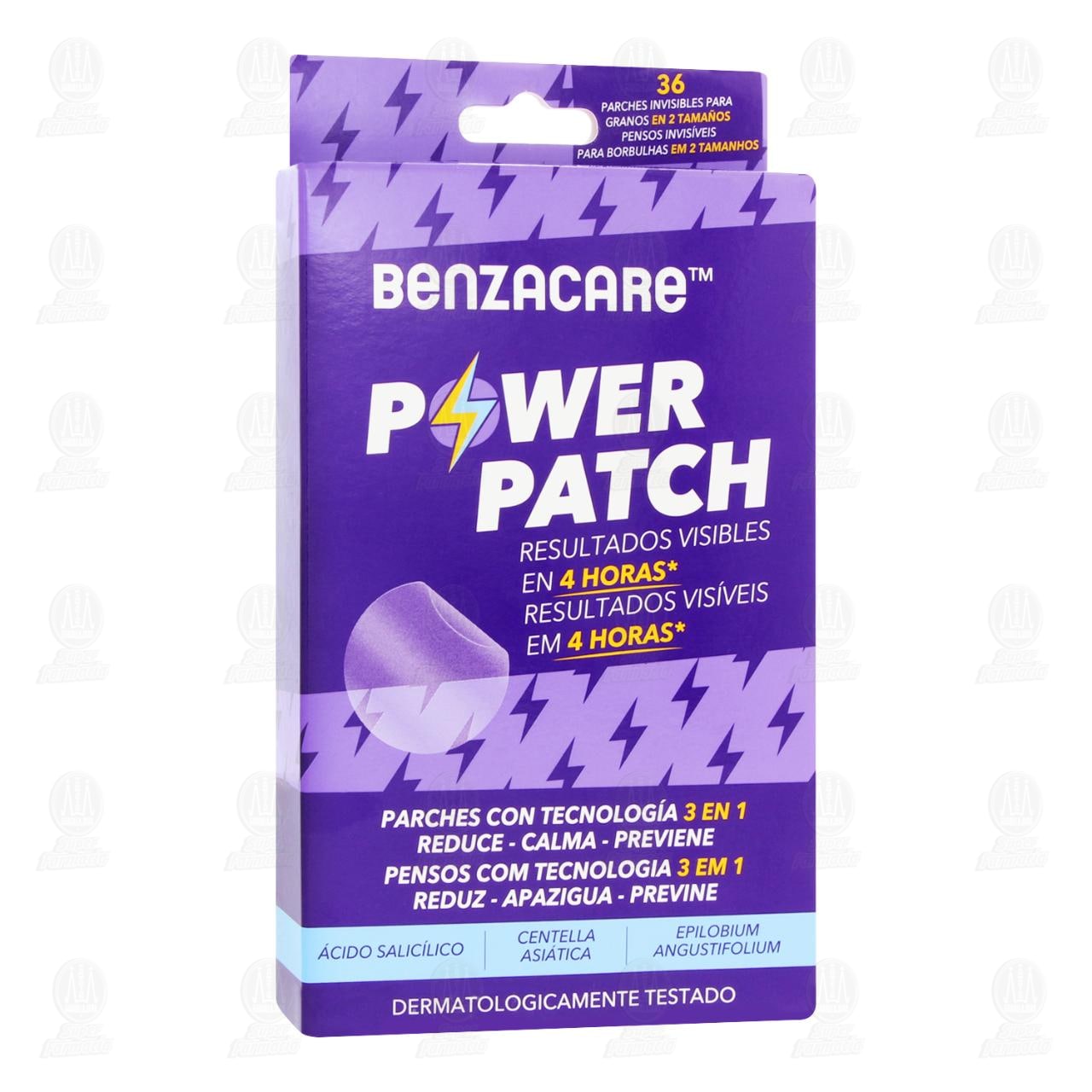 Parches Benzacare Power Patch Invisibles para Granos en 2 Tama&ntilde;os, 36 Parches.