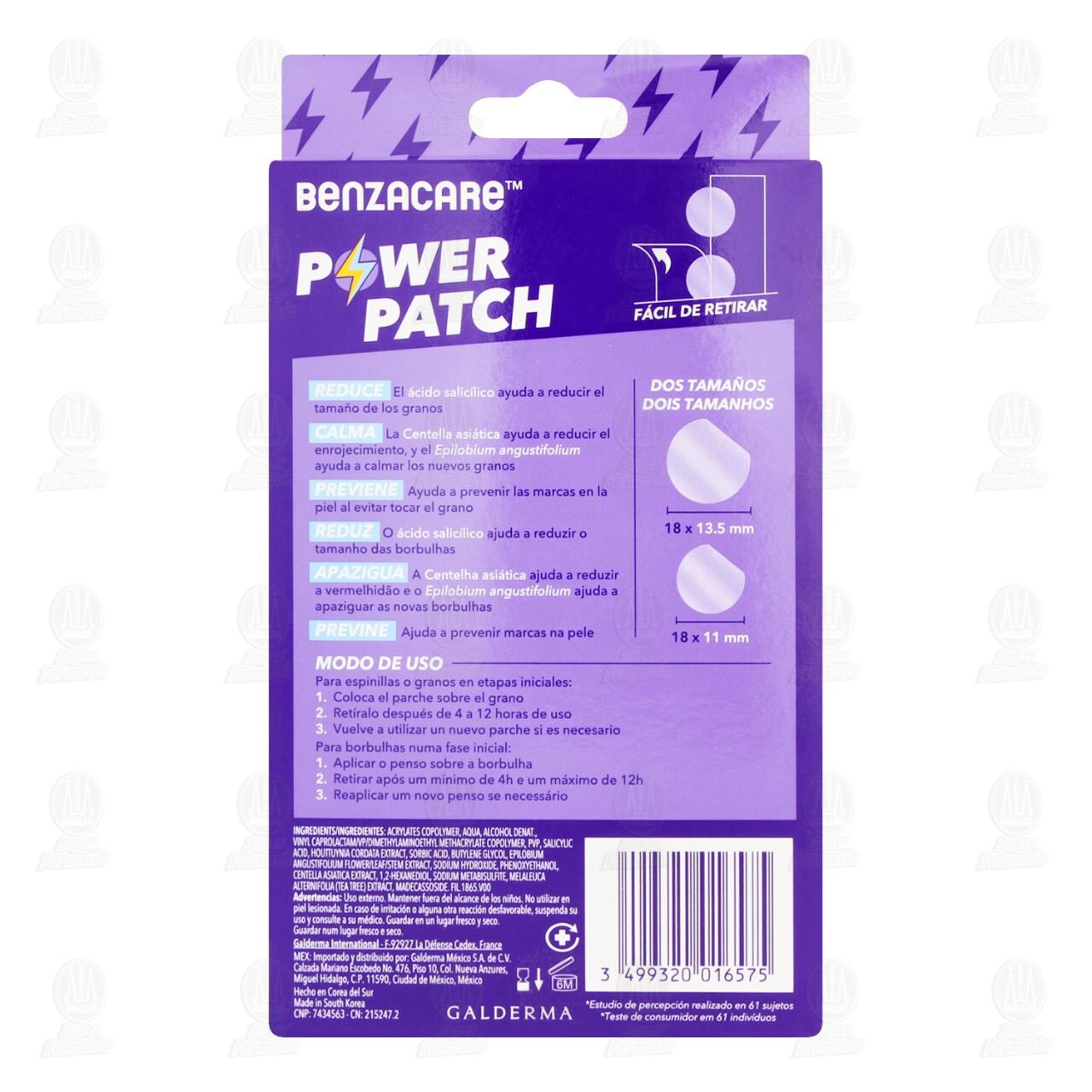 Parches Benzacare Power Patch Invisibles para Granos en 2 Tama&ntilde;os, 36 Parches. image number 2