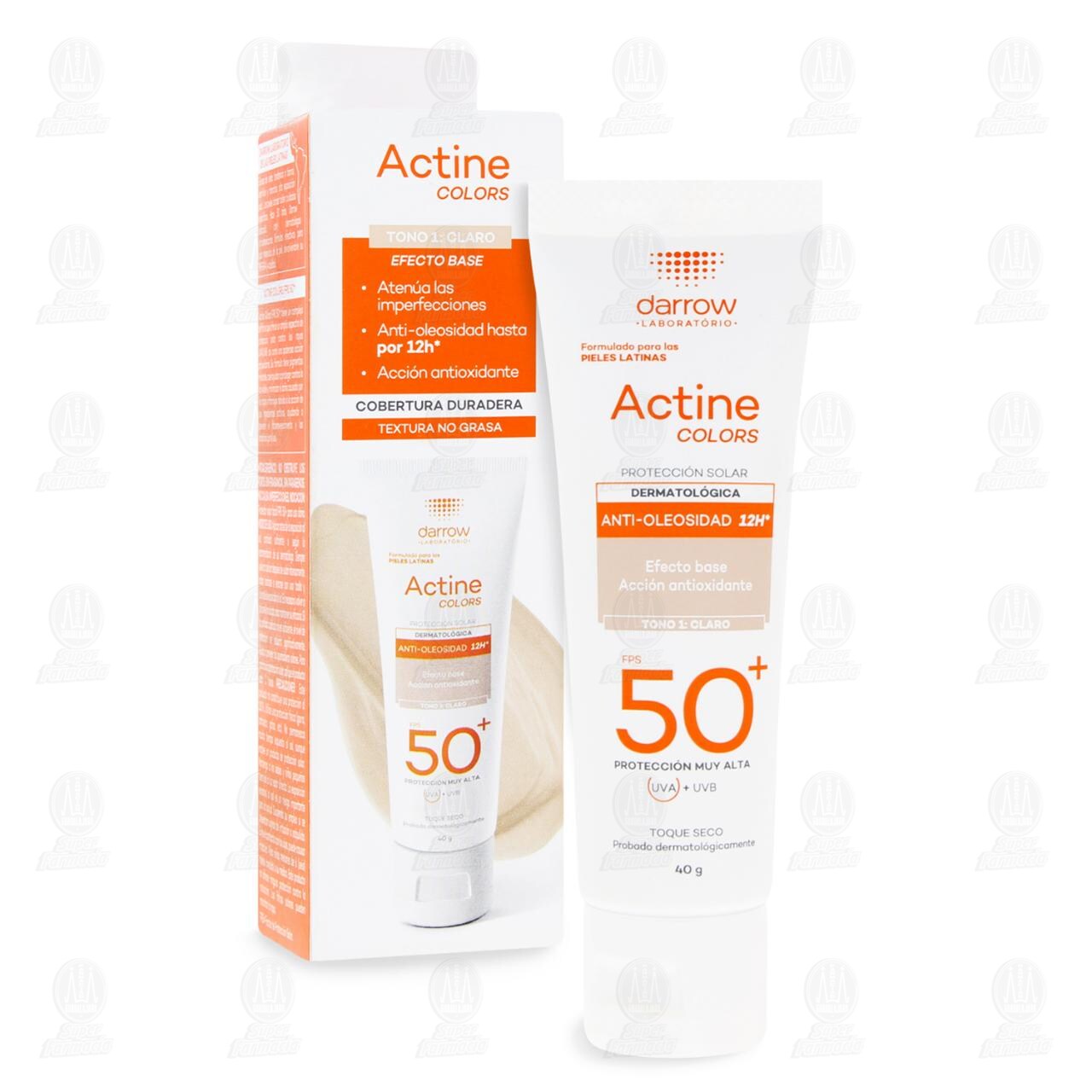 Protector Solar Darrow Actine Colors FPS 50+ Anti-Oleosidad Tono Claro, 40 gr. image number 3