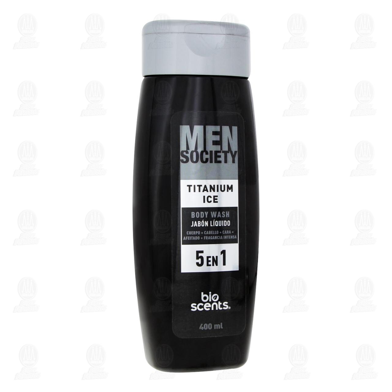 Jab&oacute;n L&iacute;quido Men Society Titanium Ice 5 en 1, 400 ml. image number 0