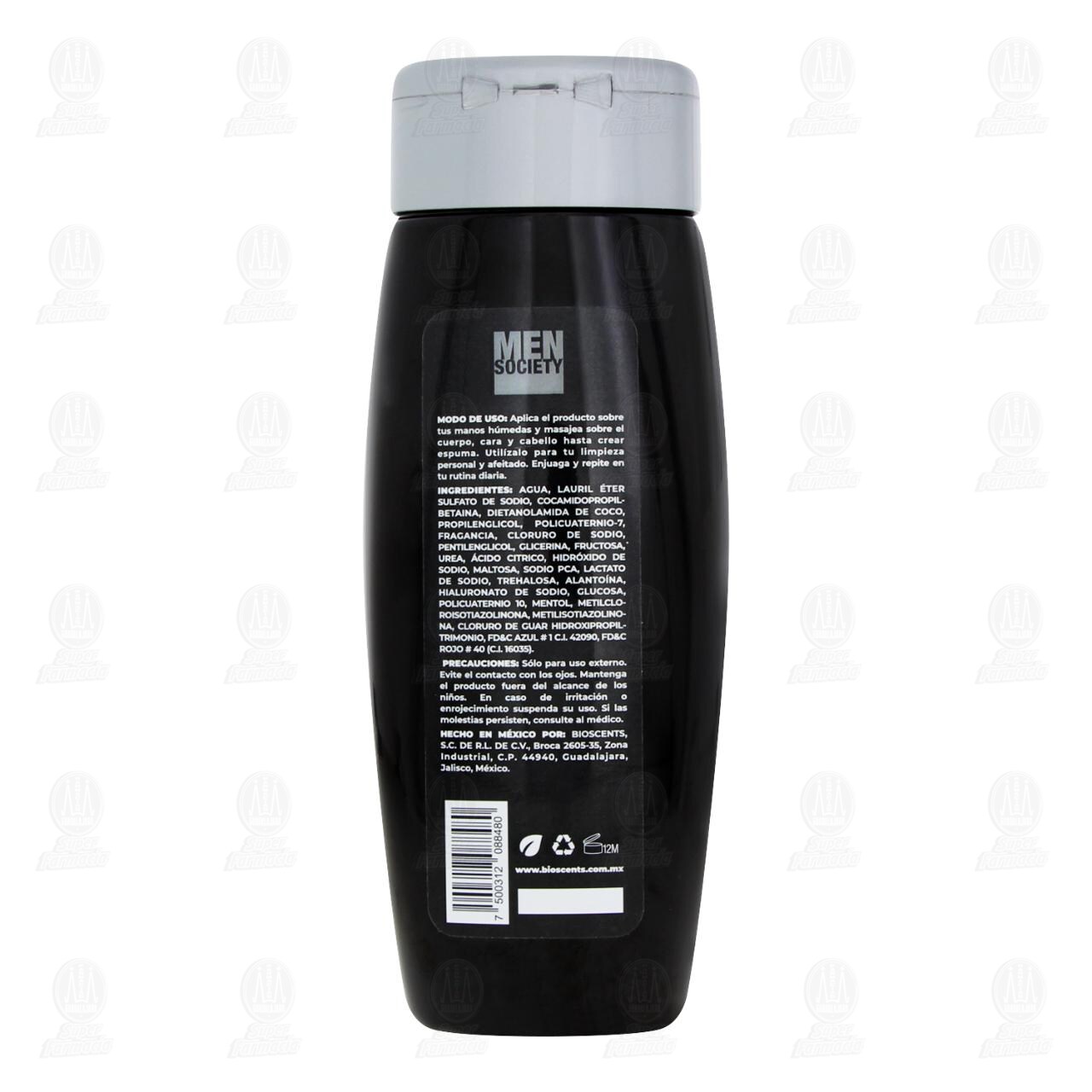 Jab&oacute;n L&iacute;quido Men Society Titanium Ice 5 en 1, 400 ml. image number 2
