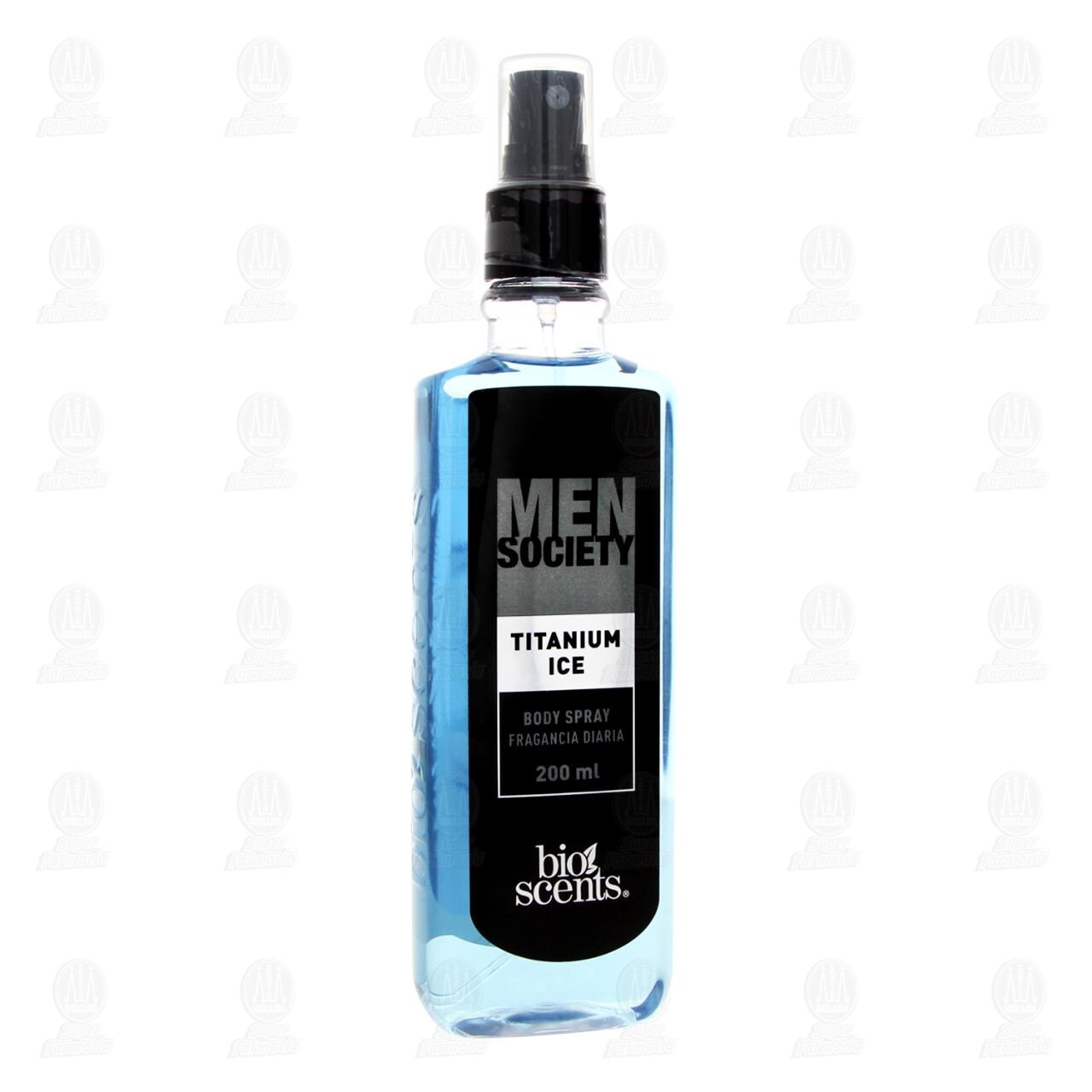 Fragancia Diaria Men Society Titanium Ice Body Spray, 200 ml.