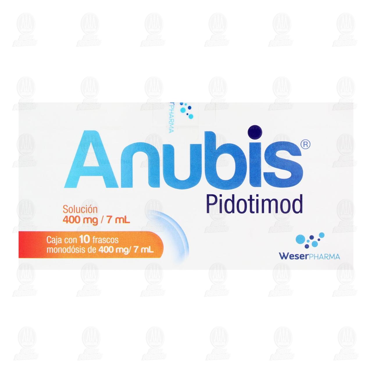 Anubis 400mg/7ml Soluci&oacute;n, 10 Frascos Monod&oacute;sis. image number 1
