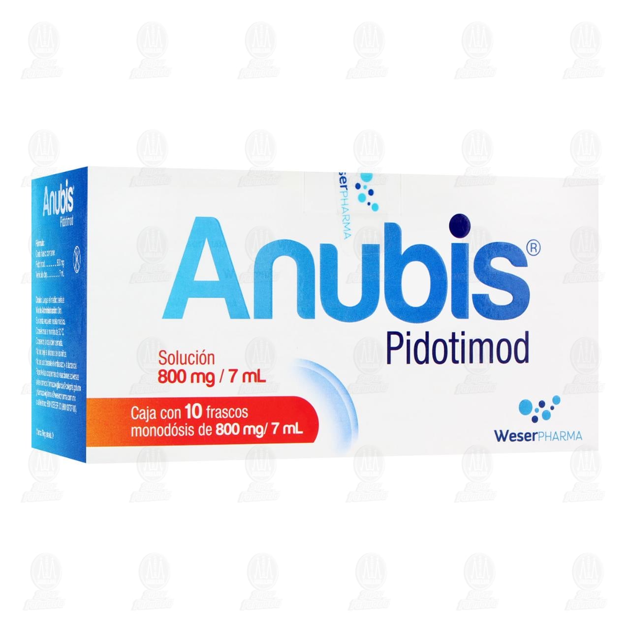 Anubis 800mg/7ml Soluci&oacute;n, 10 Frascos Monod&oacute;sis. image number 0