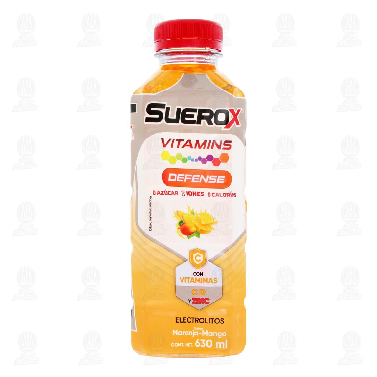 Bebida Suerox Vitamins Defense Sabor Naranja-Mango, 630 ml. image number 2