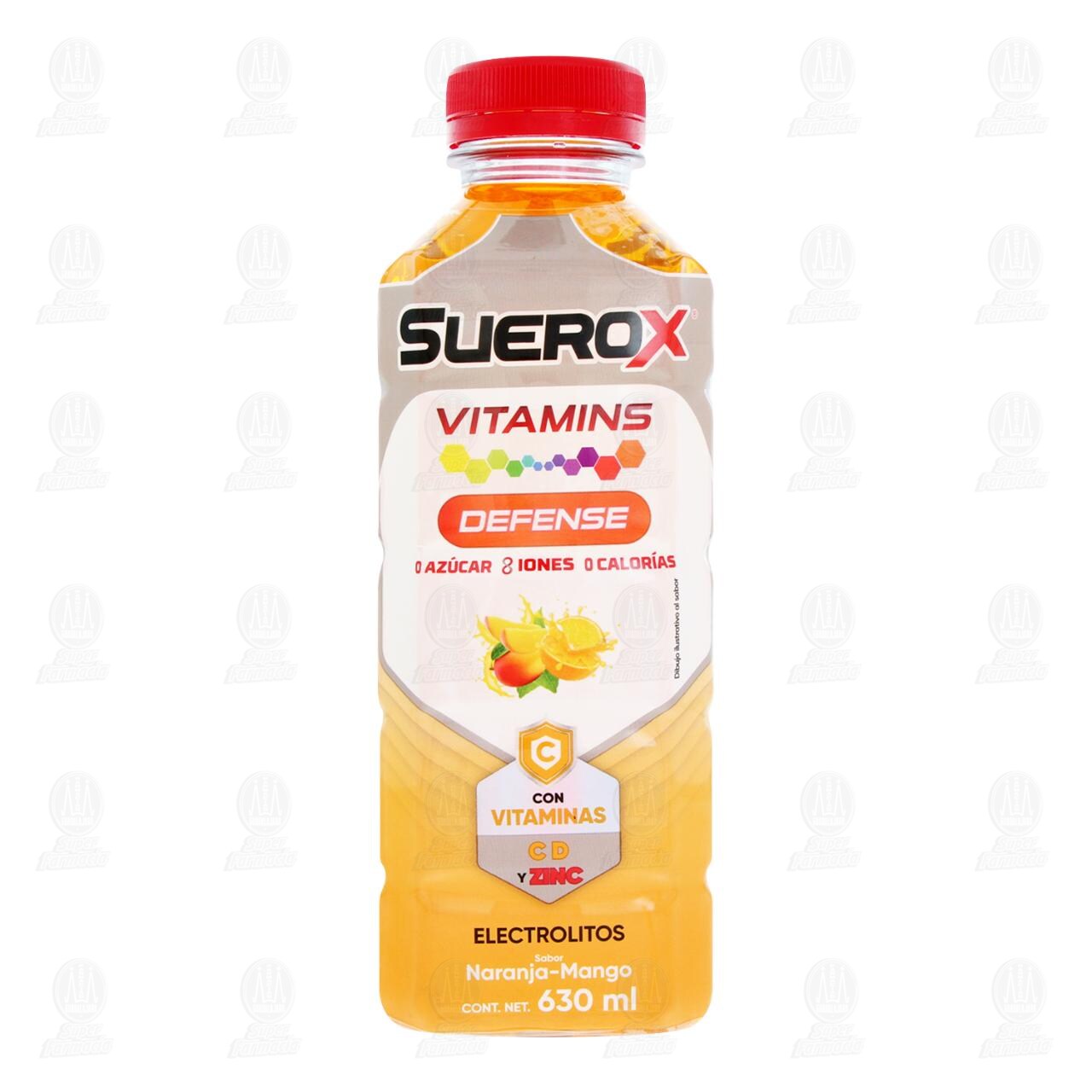 Bebida Suerox Vitamins Defense Sabor Naranja-Mango, 630 ml. image number 1