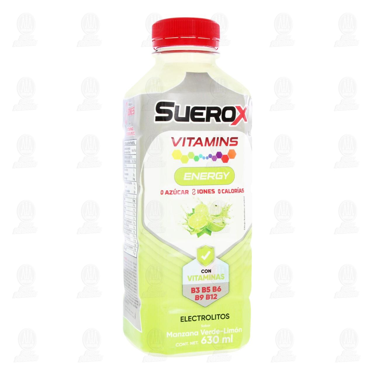Bebida Suerox Vitamins Energy Sabor Manzana Verde-Lim&oacute;n, 630 ml. image number 0