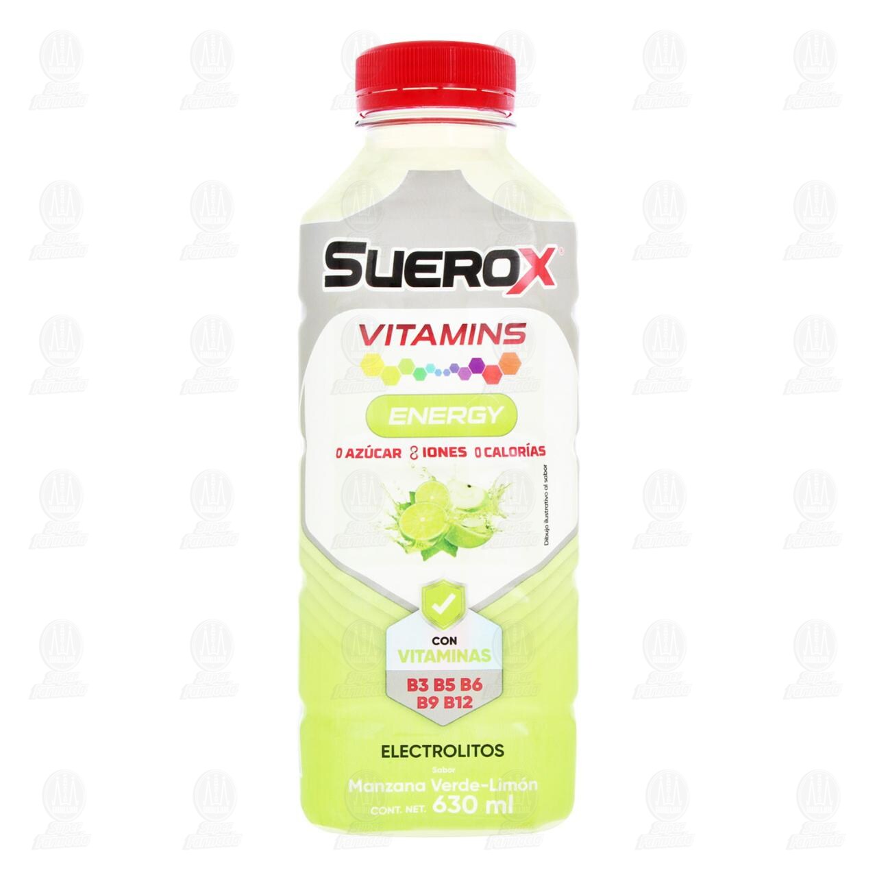 Bebida Suerox Vitamins Energy Sabor Manzana Verde-Lim&oacute;n, 630 ml. image number 1