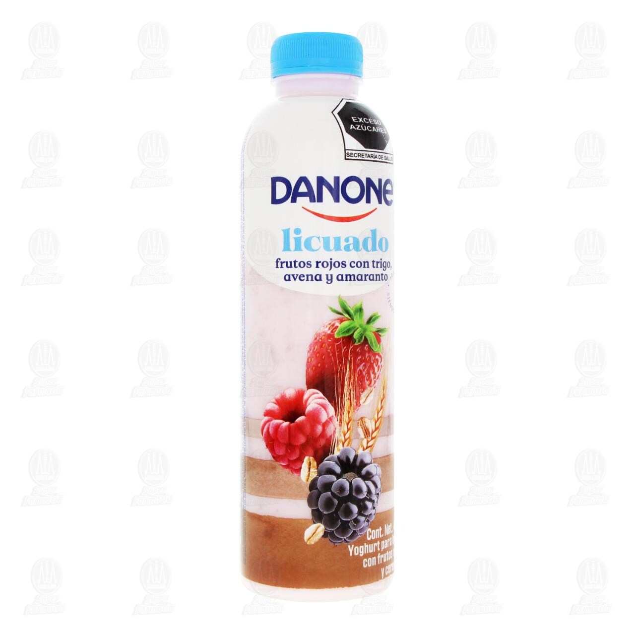 Licuado de Yoghurt Danone Frutos Rojos y Cereales, 435 gr.