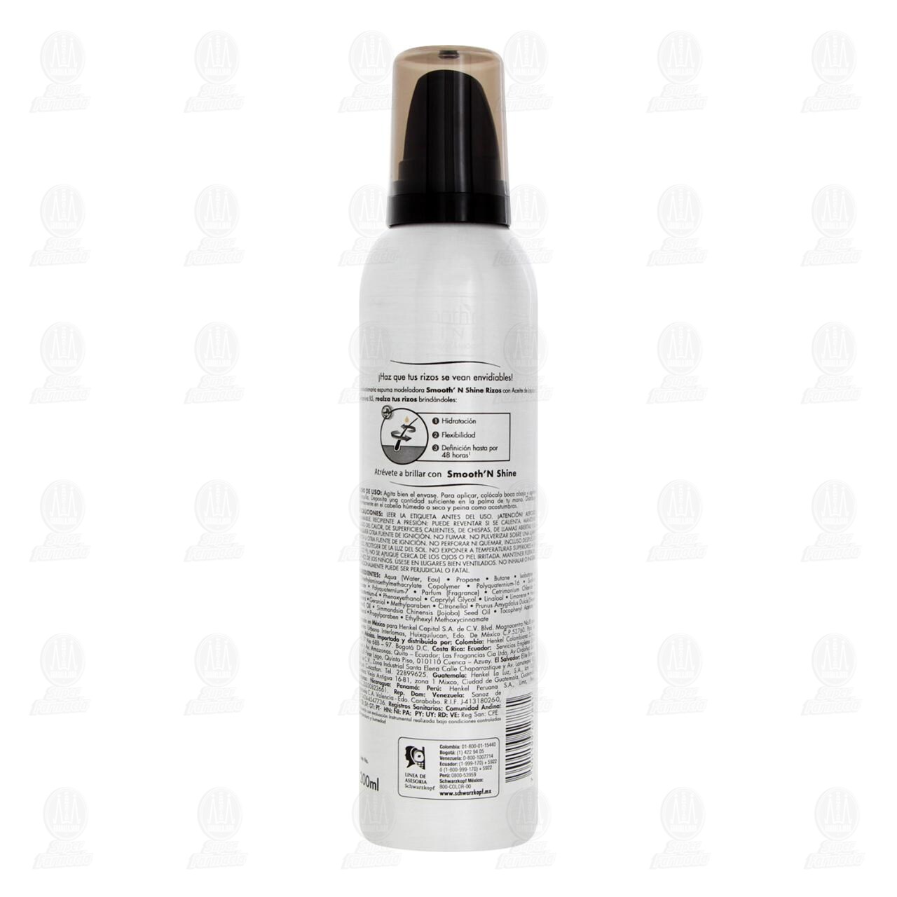 Espuma Modeladora Smooth'n Shine Rizos, 200 ml. image number 2